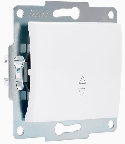 Переключатель без рамки Lezard Karina 1-кл. проходной белый  картинка